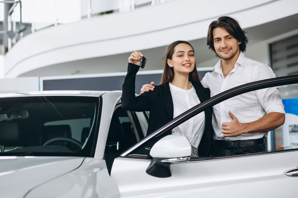 Couple Renting a Car