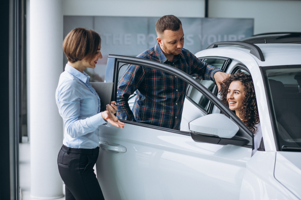 Couple Renting a Car