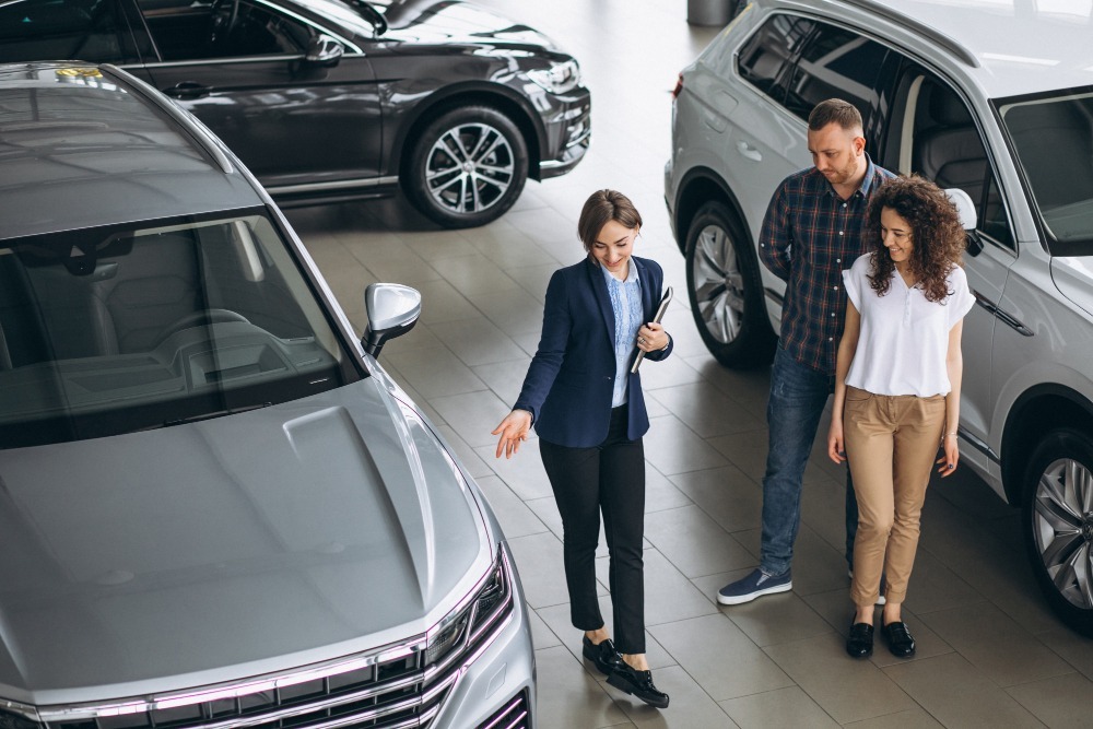 Couple Renting a Car