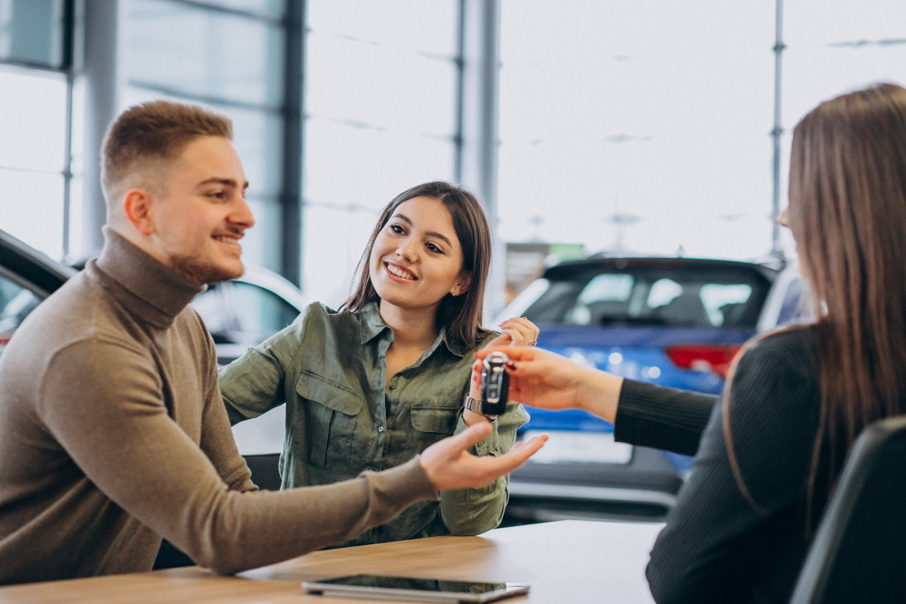 Couple Renting a Car